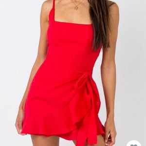 Princess Polly love lane mini dress red